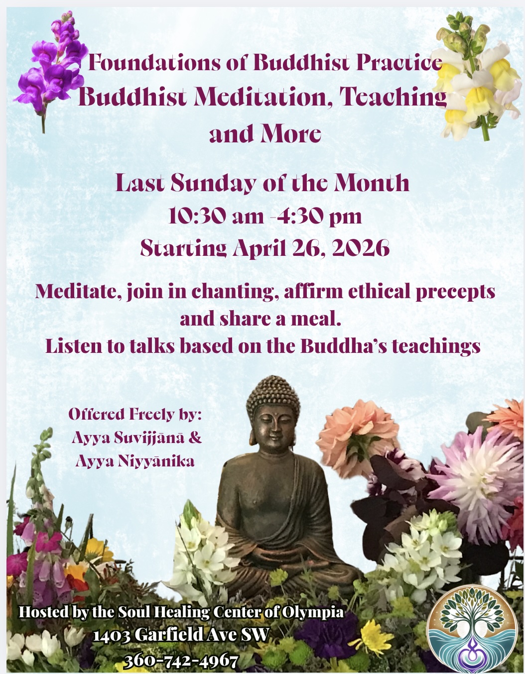 Monthly Sunday Program at Soul Healing